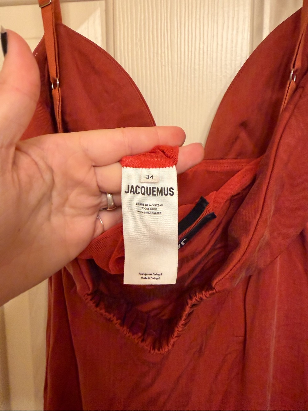 LA ROBE PRAIA JERSEY MAXI DRESS IN TERRACOTTA Red/Brown/Orange - Picture 3 of 5